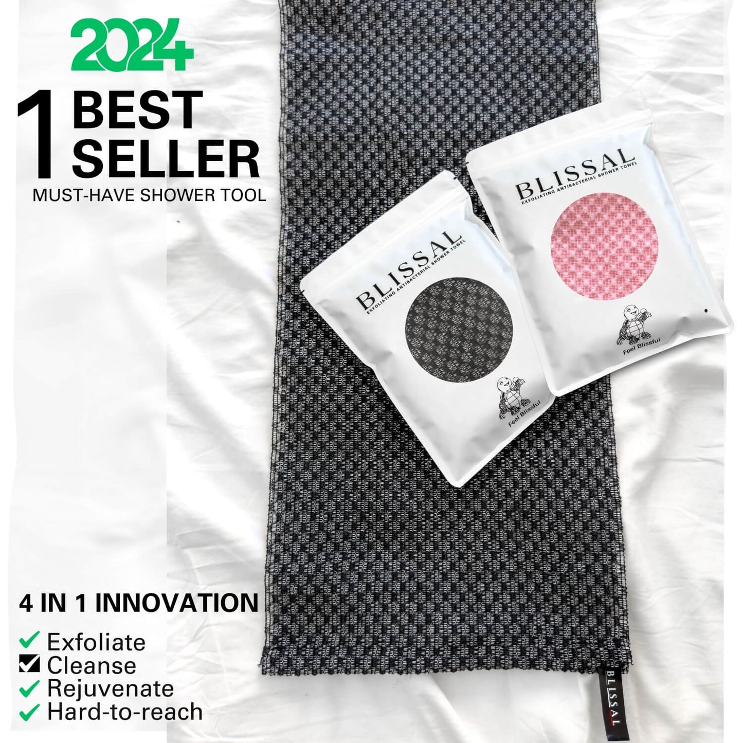 Peeling-Handtuch mit antibakterieller Wirkung