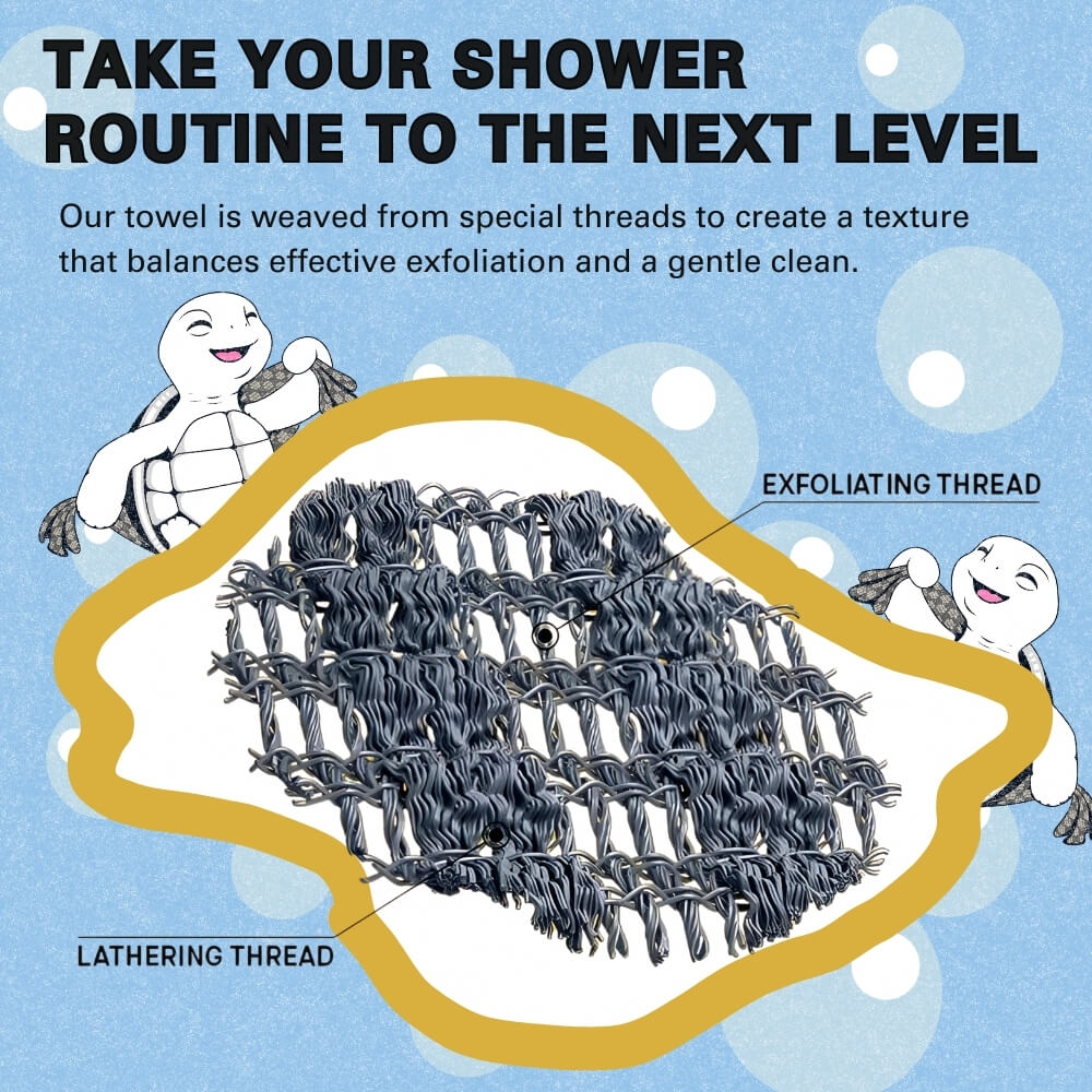 Peeling-Handtuch mit antibakterieller Wirkung